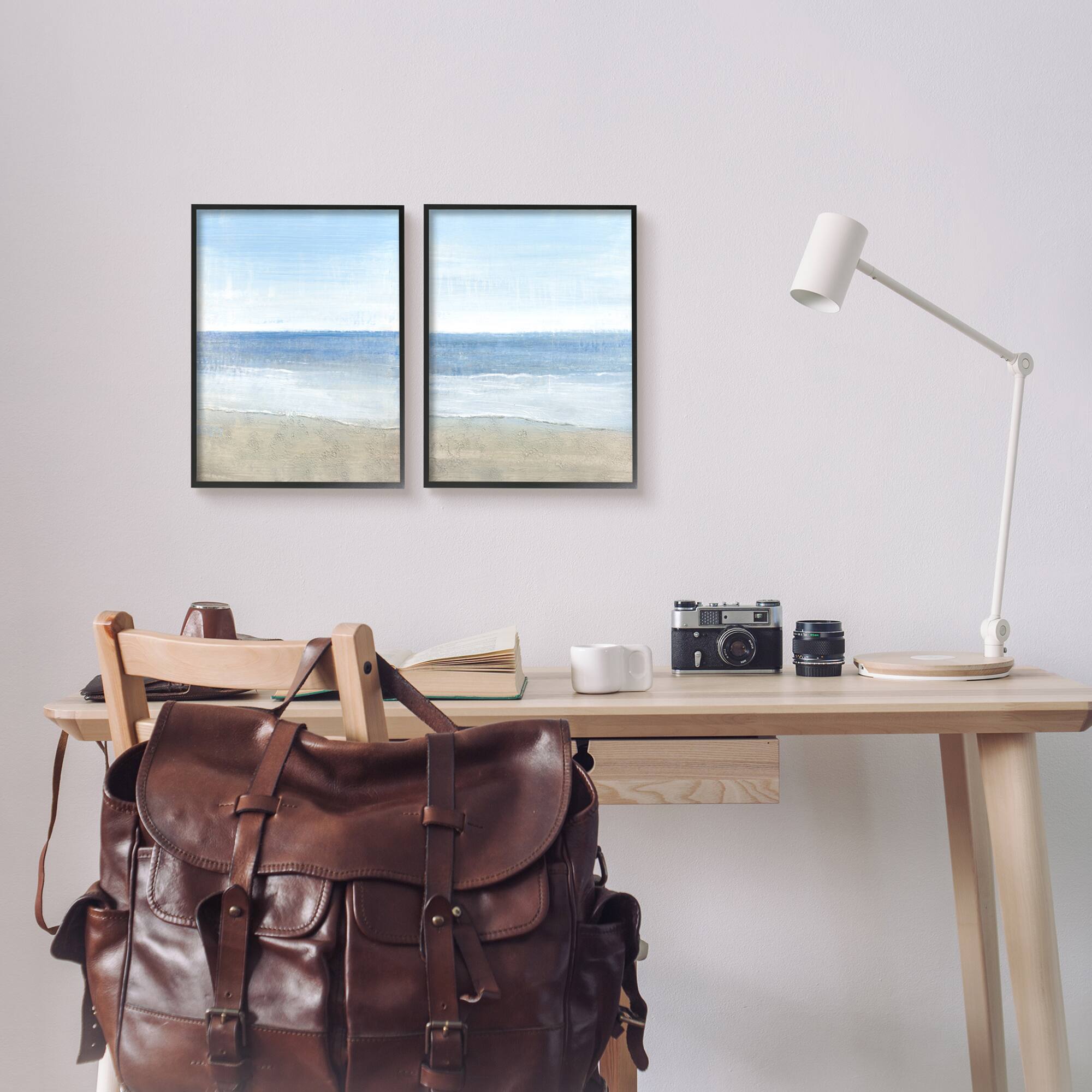Stupell Industries Coastal Seafoam Beach Waves Soft Tide Landscape Framed Wall Art